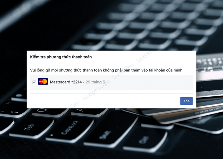 How to remove credit card from Facebook Ads account
