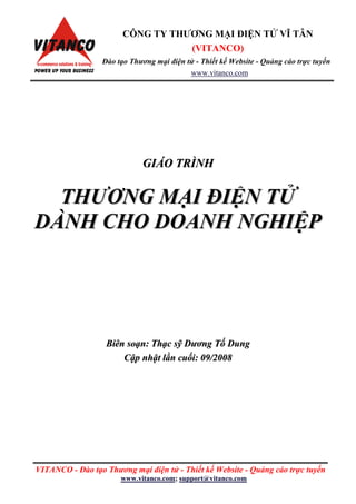 Giáo trình thương mại điện tử dành cho doanh nghiệp | PDF | Free ...