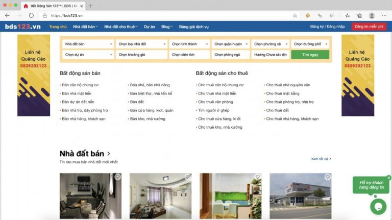 Top 10 các trang đăng tin BĐS hiệu quả, miễn phí tốt nhất hiện nay