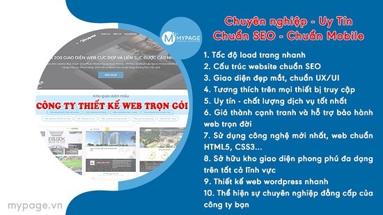 Công ty thiết kế website chuyên nghiệp chuẩn SEO trọn gói Mypage ...
