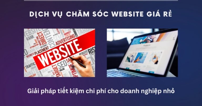 Dịch vụ chăm sóc website giá rẻ: Giải pháp tiết kiệm chi phí cho SME