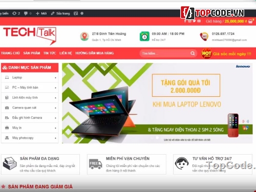 Full code Web bán hàng máy tính WordPress