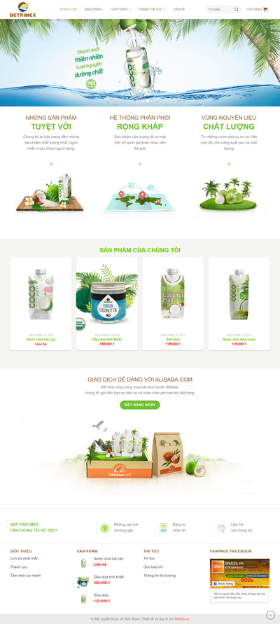 website bán sữa dừa coco - SaiGonApp