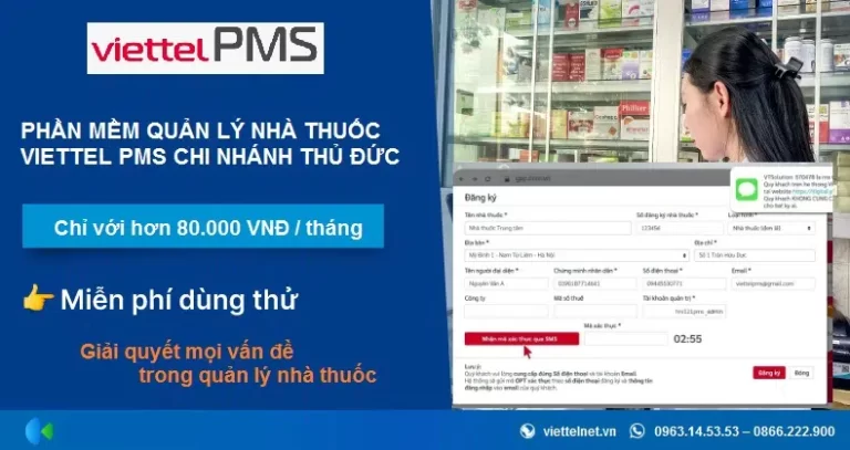 Giới thiệu phần mềm quản lý nhà thuốc Thủ Đức - Viettel PMS
