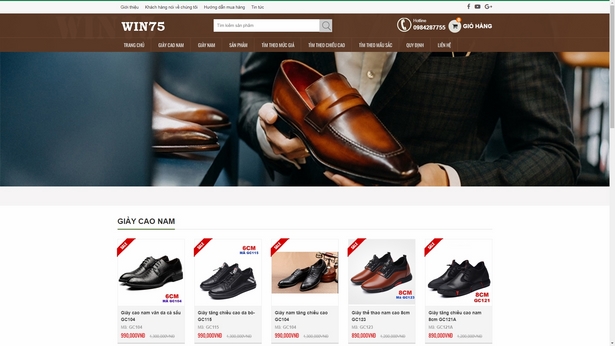 Thiết kế web giá rẻ GIAYWIN75.COM