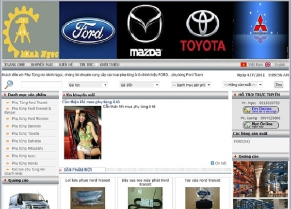 Thiết kế web giá rẻ: minhngoc-auto.com