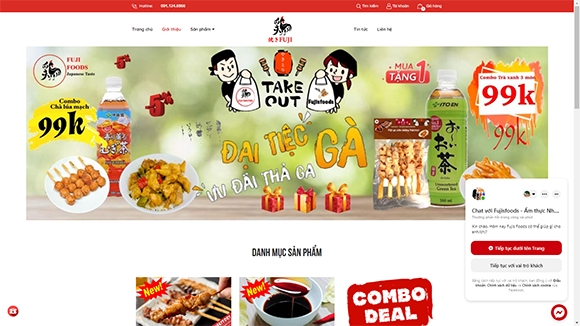 Thiết kế web giá rẻ FUJISFOODS.COM