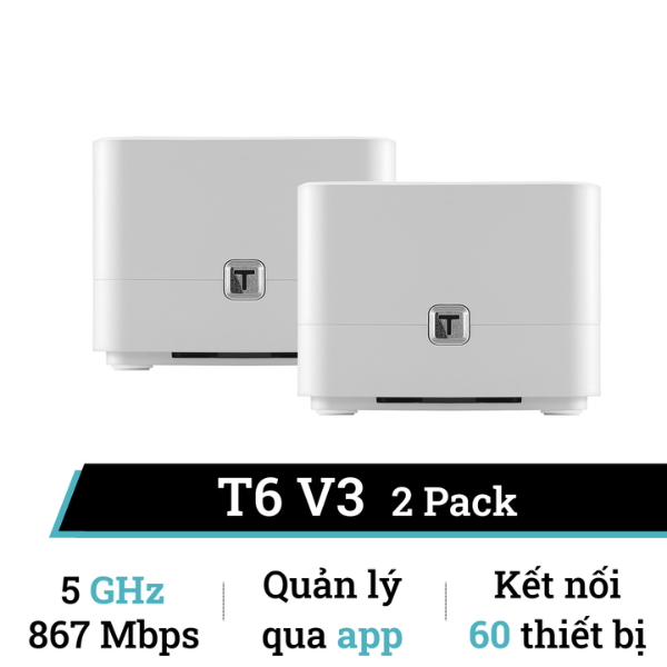 WiFi Mesh Totolink T6-V3 AC1200 1200mbps 2-PACK | Giá rẻ