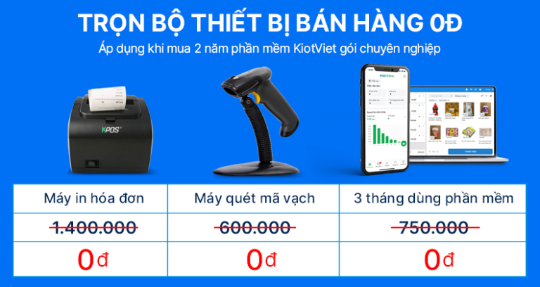 Tặng trọn bộ thiết bị bán hàng trị giá 2.750.000đ khi mua phần mềm ...