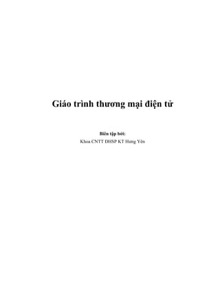 Giáo trình thương mại điện tử | PDF