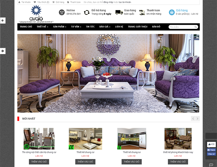 Bí quyết thiết kế website nội thất chuyên nghiệp