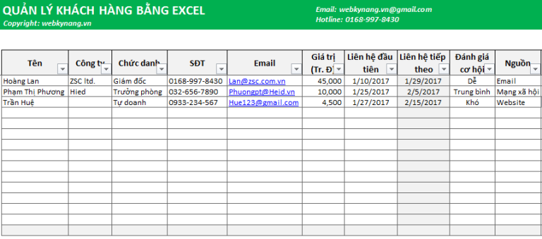 TỔNG HỢP 4 MẪU QUẢN LÝ BÁN HÀNG BẰNG EXCEL ONLINE HIỆU QUẢ | Vnet ...