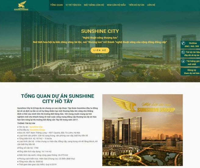 Thiết kế website giới thiệu dự án bất động sản SEO là lên TOP